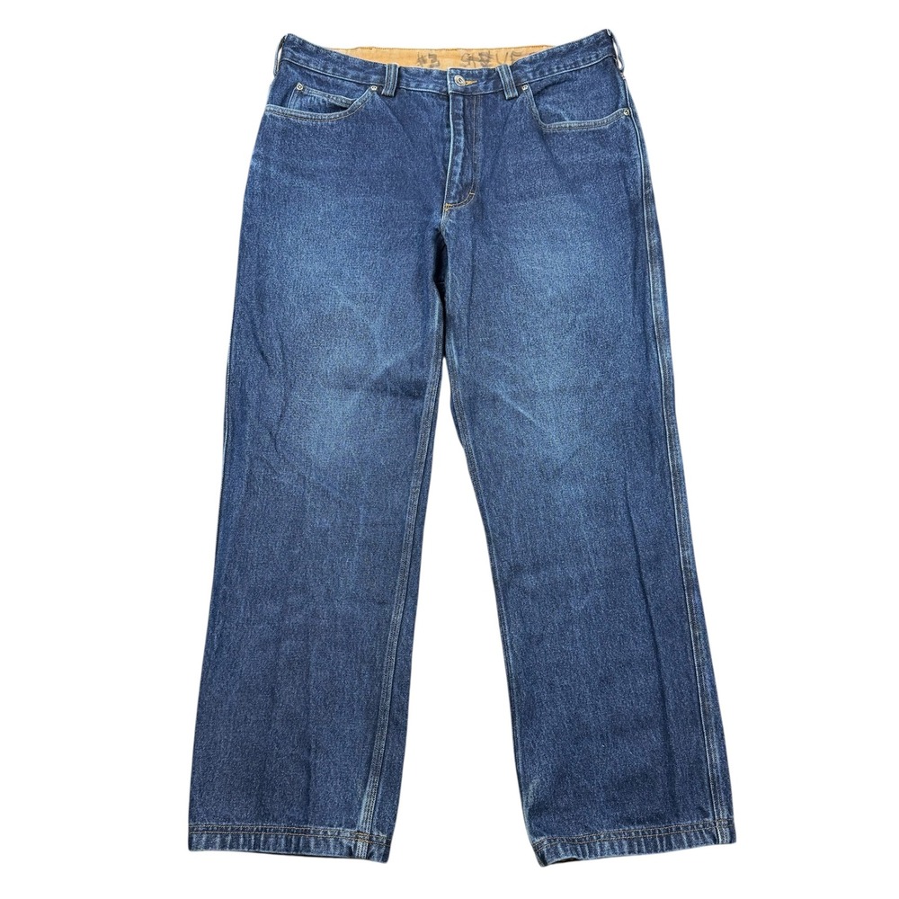 Duluth Trading Jeans Men 36x30 (34x30) Blue Ballroom Relaxed Fit Denim Workwear